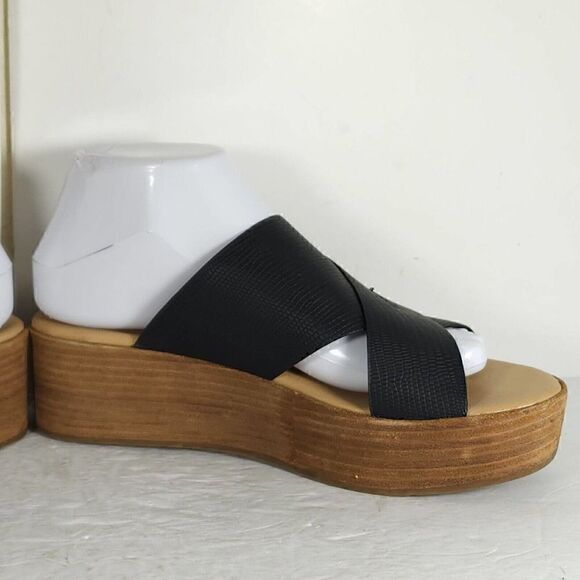 Coconuts By Matisse Women's Study US 8M Black Wedge Slide Sandals Shoes - Picture 7 of 14